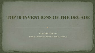 Top 10 discoveries of the decade