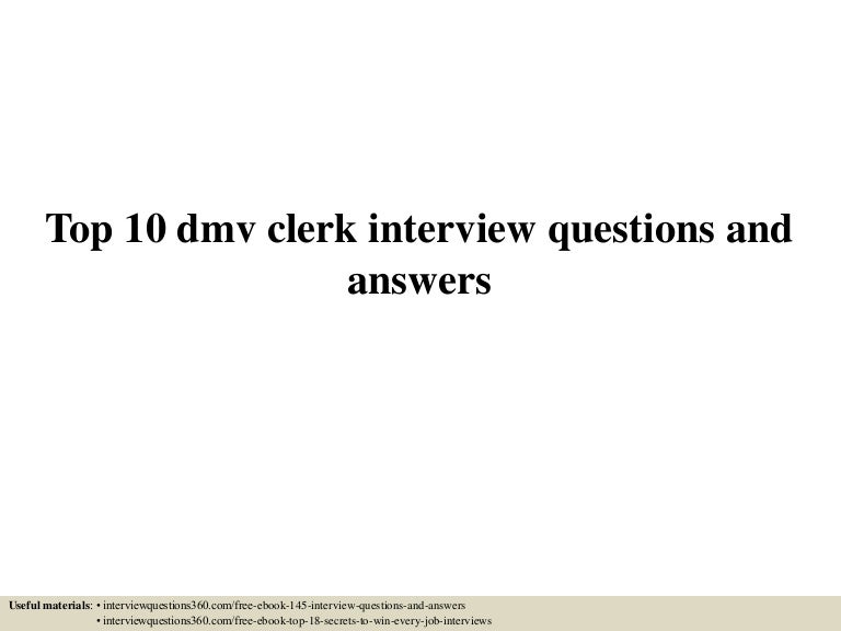 interview questions for clerk position