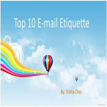 Top 10 Email Etiquette
