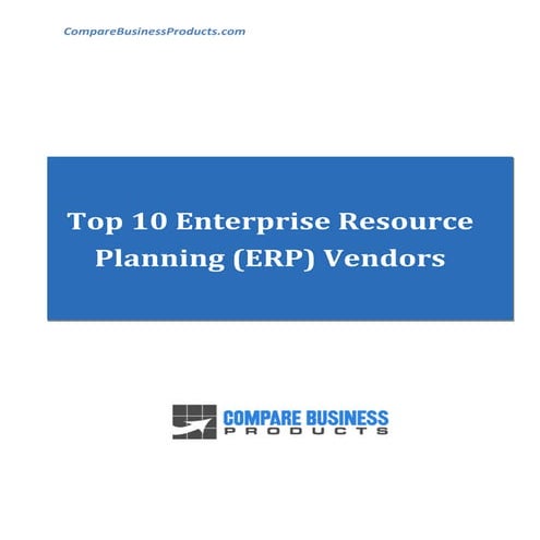 Top 10 ERP Vendors