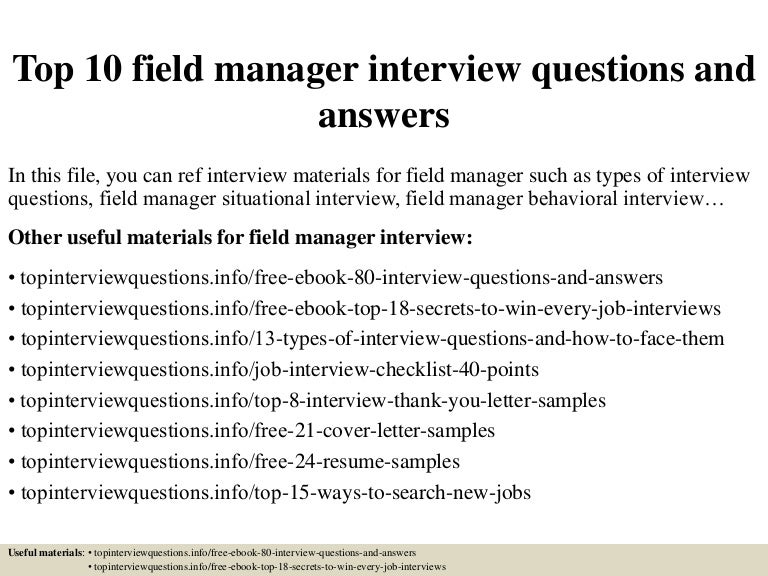 situational interview questions and answers for managers