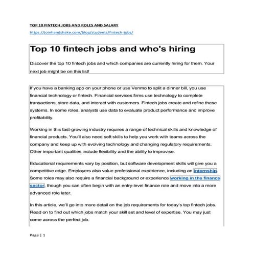 Top 10 FINTECH Jobs and Roles and Salary.pdf