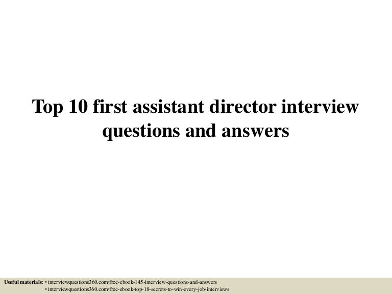 assistant director interview questions