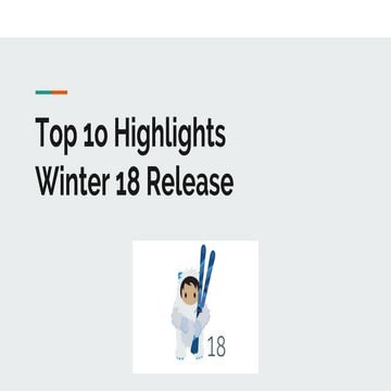 Top 10 highlights salesforce winter 18 release