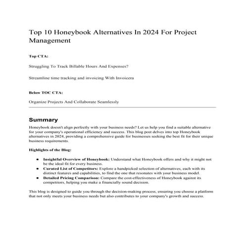 Top 10 Honeybook Alternatives And Competitors In 2024.pdf