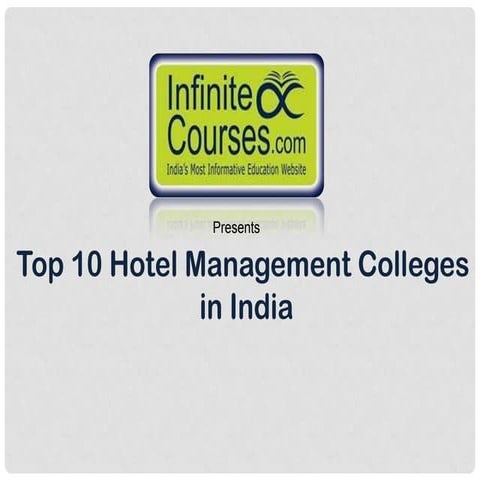 Top 10 Hotel Management Colleges in India