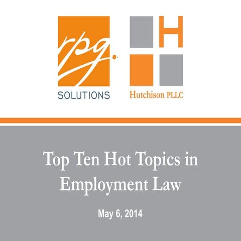 Top 10 hot topics in employment law