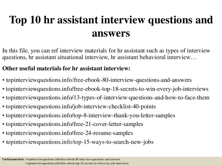 top 10 hr assistant interview questions and answers interview questions for ceo position