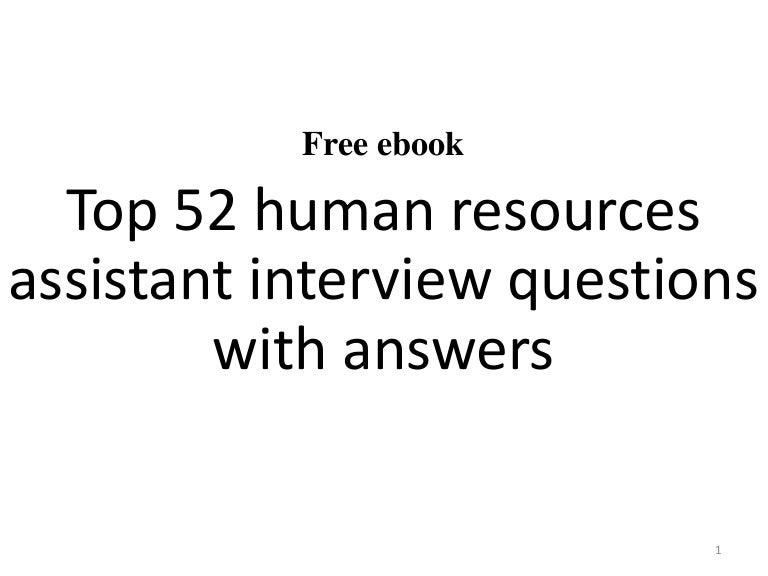 interview questions for hr assistant with answers