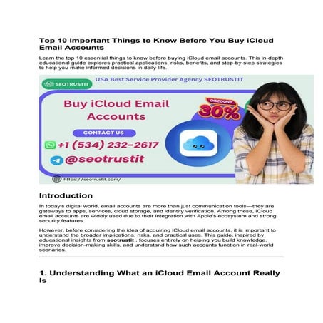 Top 10 Important Things to Know Before You Buy iCloud Email Accounts.docx