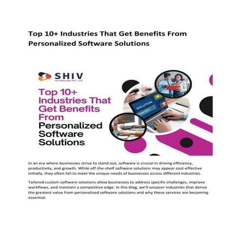 10+ Sectors Thriving With Tailored Software Solutions