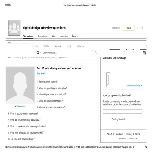 Top 10 interview questions and answers   linked in
