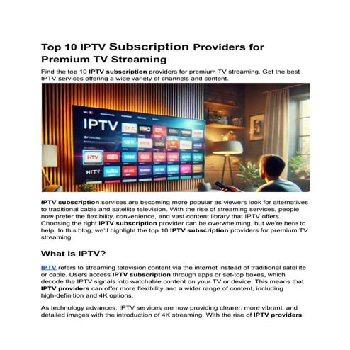 Top 10 IPTV Subscription Providers for Premium TV Streaming.pdf