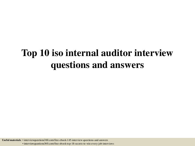 Top 10 iso internal auditor interview questions and answers
