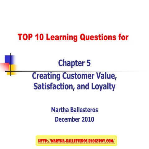 Top 10 Learning Questions for Chapter 5 - Martha Ballesteros