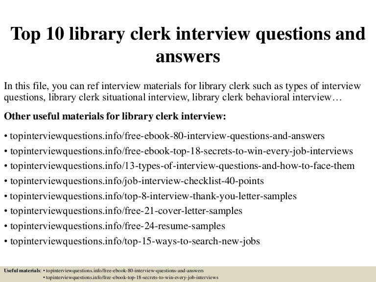 interview questions for librarians