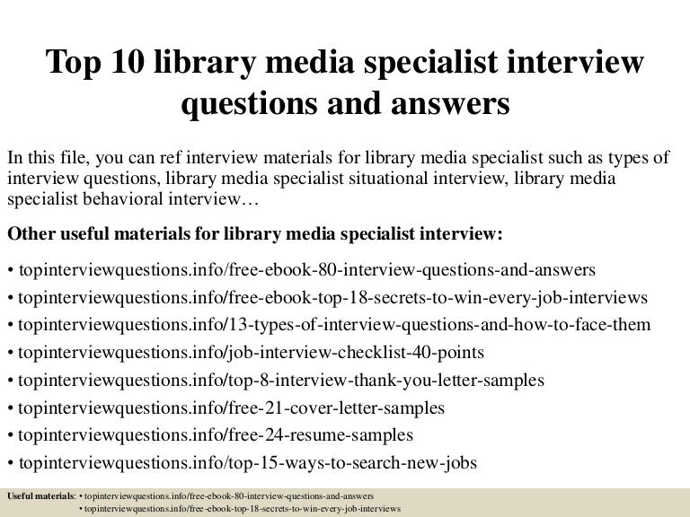 library media specialist resumes