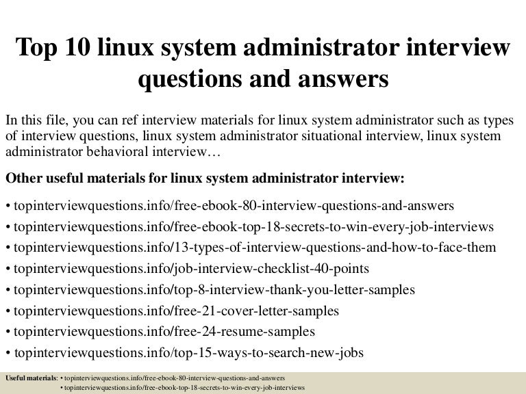 linux administrator resumes