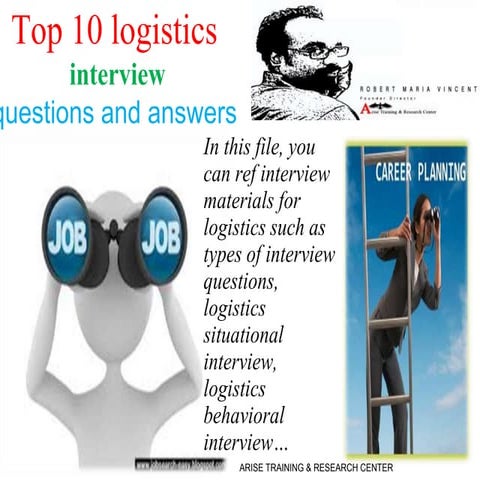 Top 10 logistics interview questions and answers   arise roby
