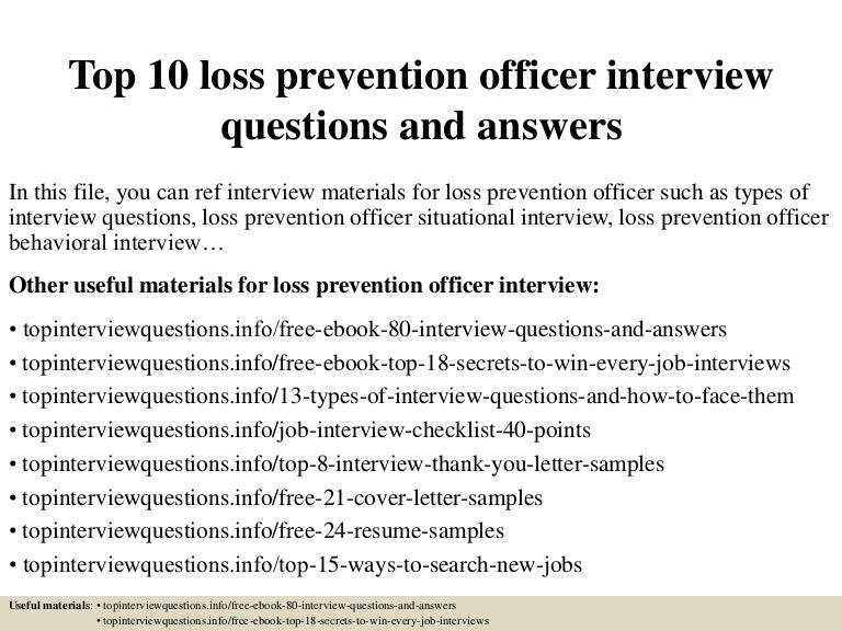 loss prevention job description