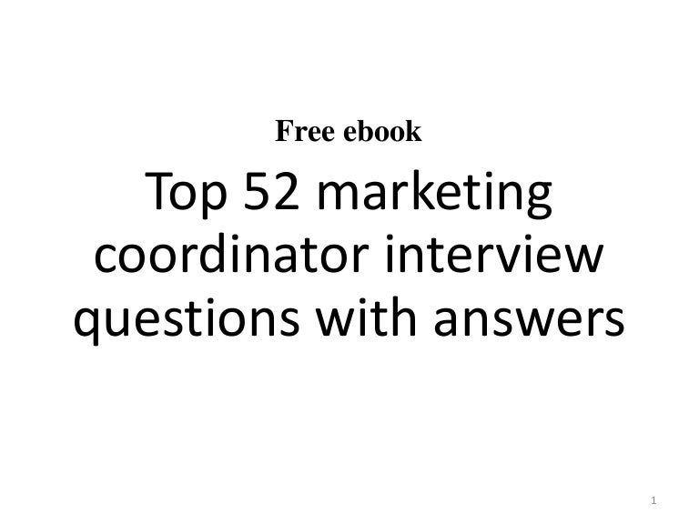 marketing coordinator interview