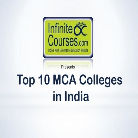 Top 10 MCA Colleges in India