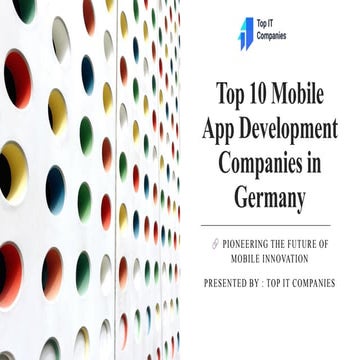 Top 10 Mobile App Development Companies in Germany