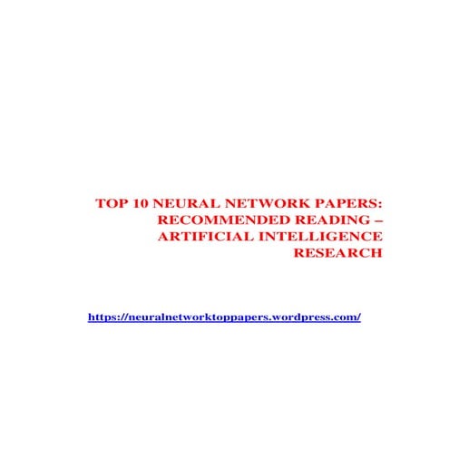 Top 10 neural_network_papers_pdf
