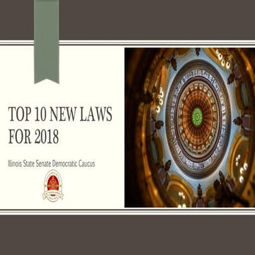 The Illinois Senate Democratic Caucus' Top 10 New Laws for 2018