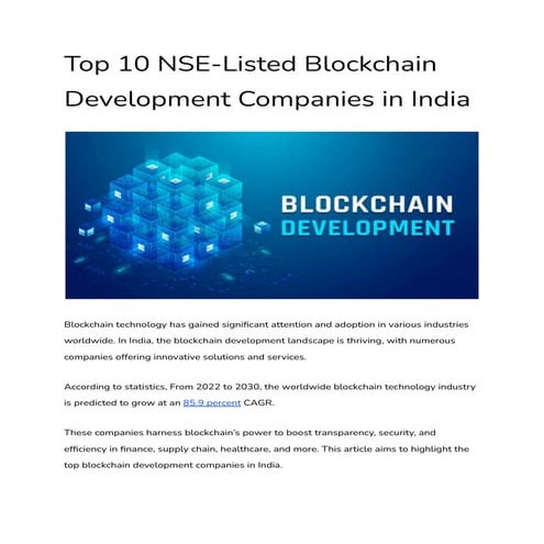 Top 10 NSE-Listed Blockchain Development Companies in India.pdf
