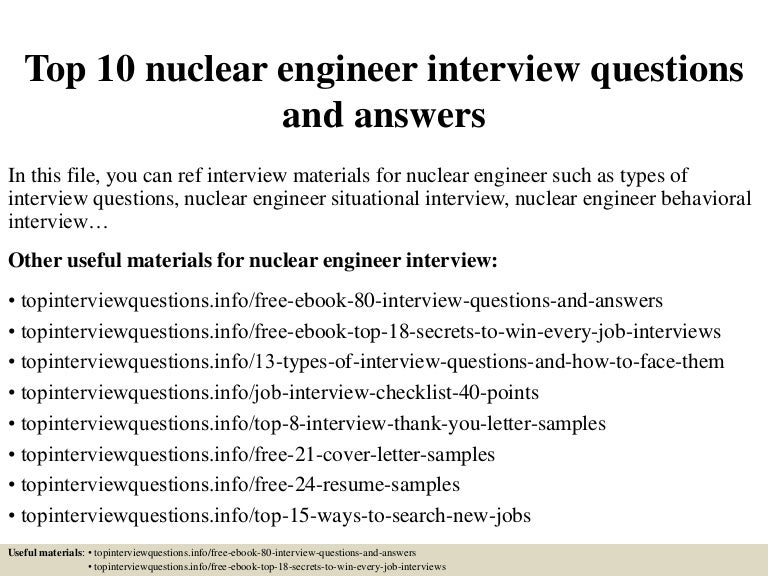 nuclear engineer resumes