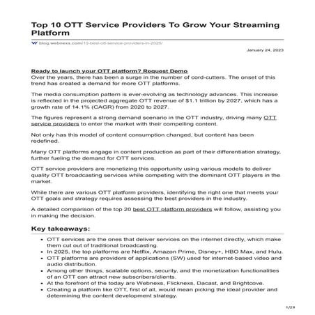 Top 10 OTT Service Providers To Grow Your Streaming Platform.pdf