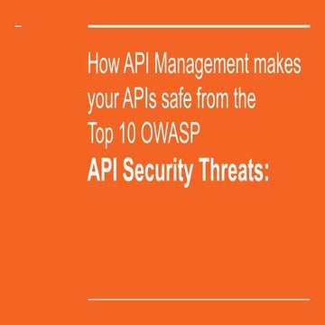 Top 10 OWASP API Security Threats