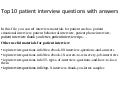 top 10 patient care representative interview questions and patient service representative interview questions