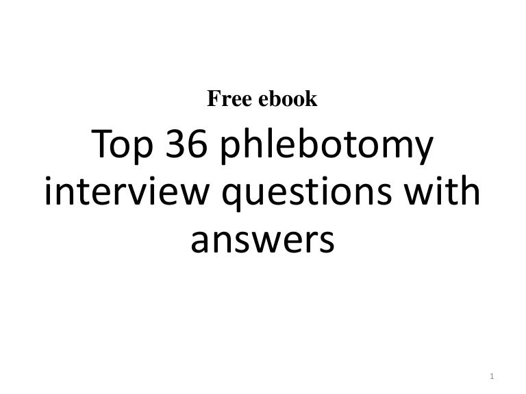 phlebotomy interview questions