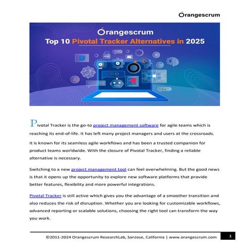 Top 10 Pivotal Tracker Alternatives in 2025