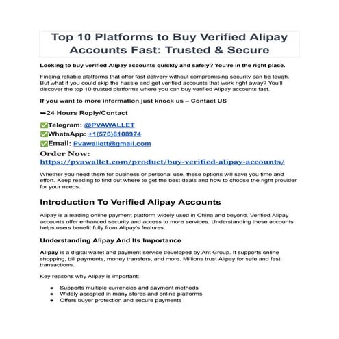 Top 10 Platforms to Buy Verified Alipay Accounts Fast_ Trusted & Secure.pdf