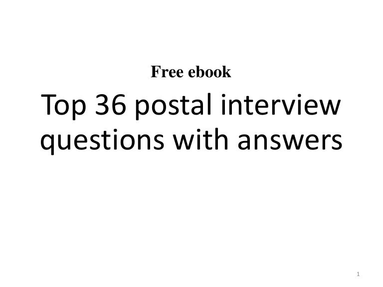 Top 36 postal interview questions with answers pdf
