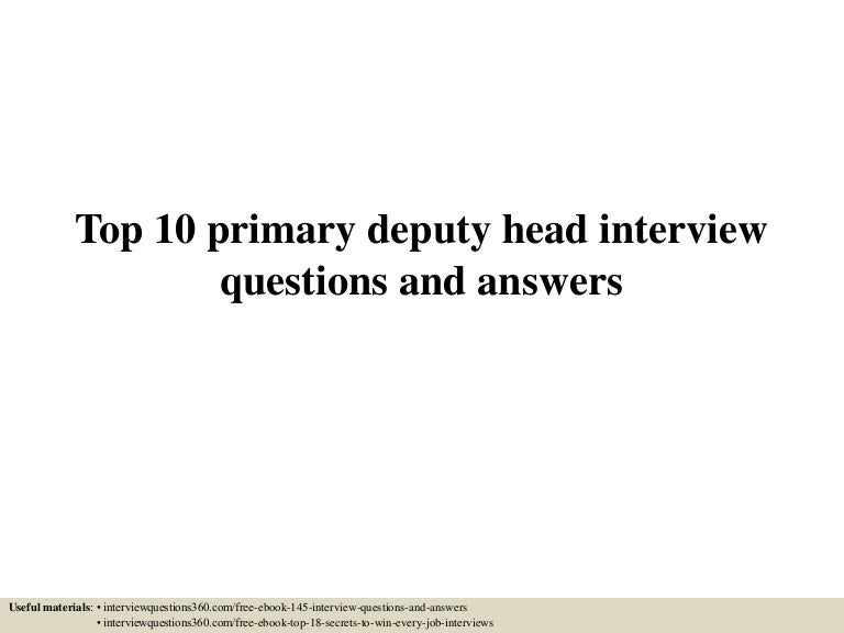 headteacher interview questions primary