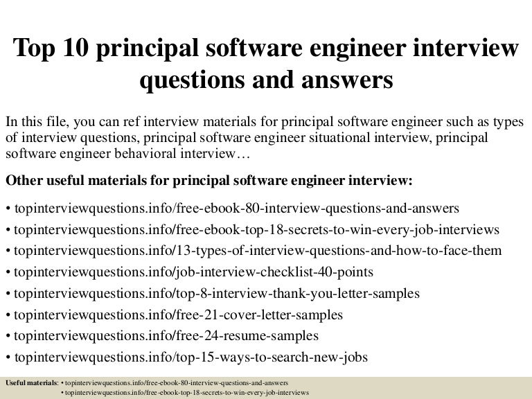 Top 10 Principal Software Engineer Interview Questions And Answers