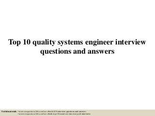 systems engineering interview questions