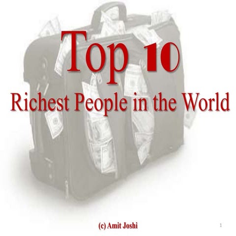 Top 10 richest people in the world | PPTX