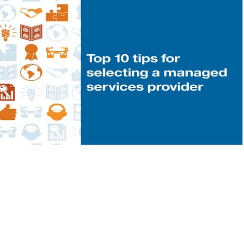 Top 10 tips for selecting a managed services provider