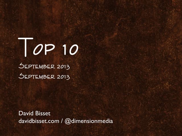 South Florida WordPress Meetup Group - Top 10 September 2013