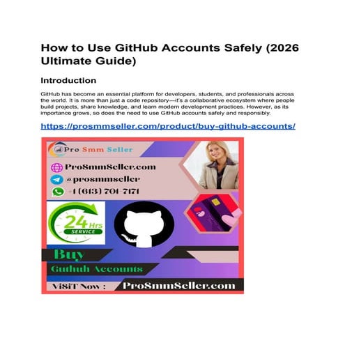 Comprehensive Guide to Using GitHub Accounts Safely in 2026 | DOCX