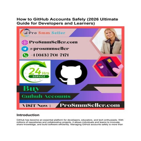 Ultimate Guide to Safely Managing GitHub Accounts in 2026 | DOCX