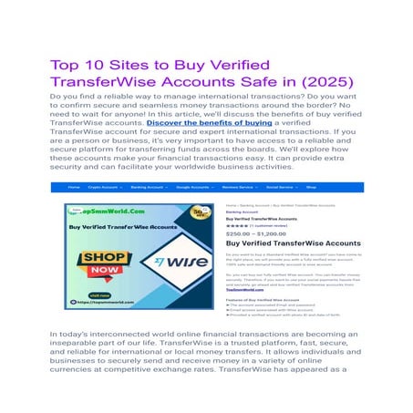 Top 10 Sites to Buy Verified TransferWise Accounts Safe in (2025).pdf