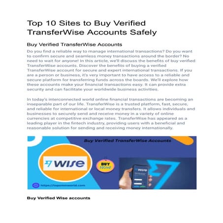 Top 10 Sites to Buy Verified TransferWise Accounts Safely.pdf
