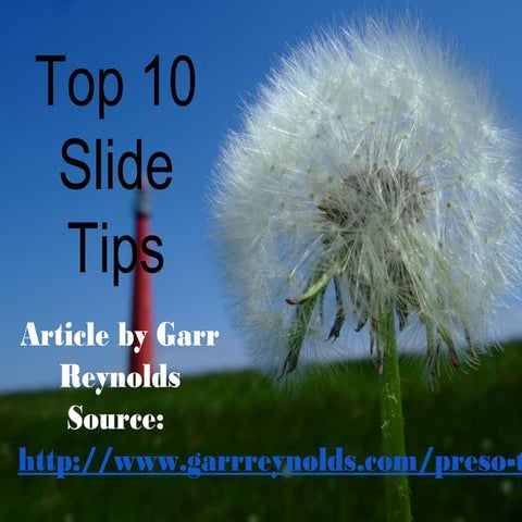 Top 10 slide tips | PPT