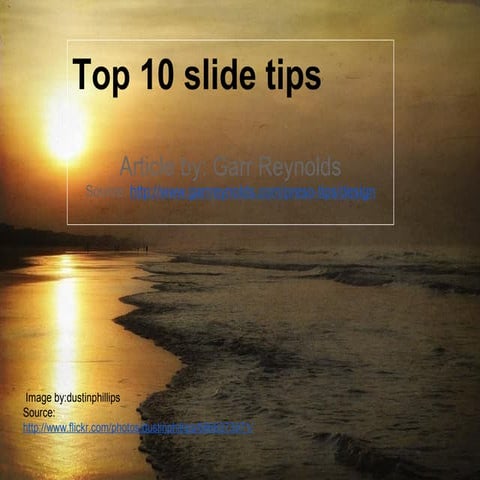 Top 10 slide tips | PPT